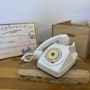 Vintage Rotary Phone White