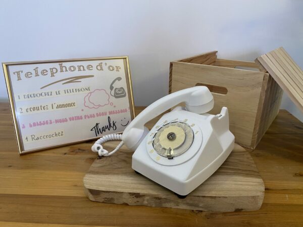 Vintage Rotary Phone White